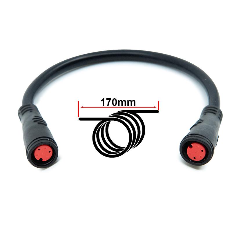 17cm waterproof adapter connector 8mm 2 pin FF 3pcs
